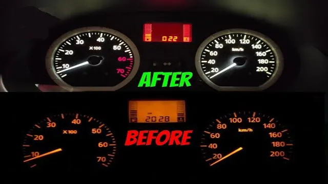 how to change instrument cluster light color