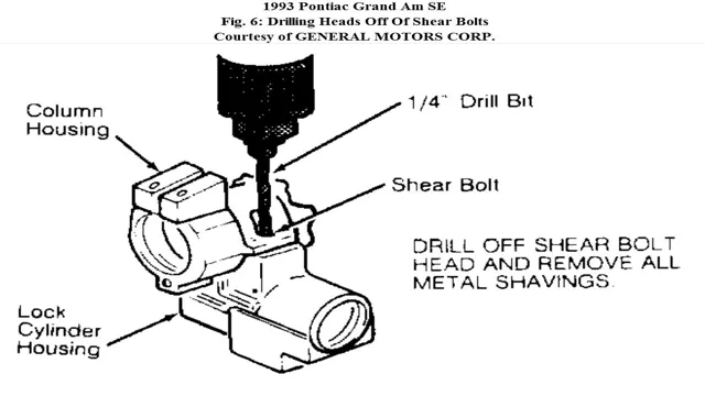 how to drill out ignition lock cylinder