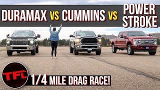 Duramax Vs Powerstroke Drag Race