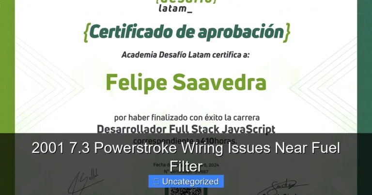 Featured image for 2001 7.3 Powerstroke Wiring Issues Near Fuel Filter