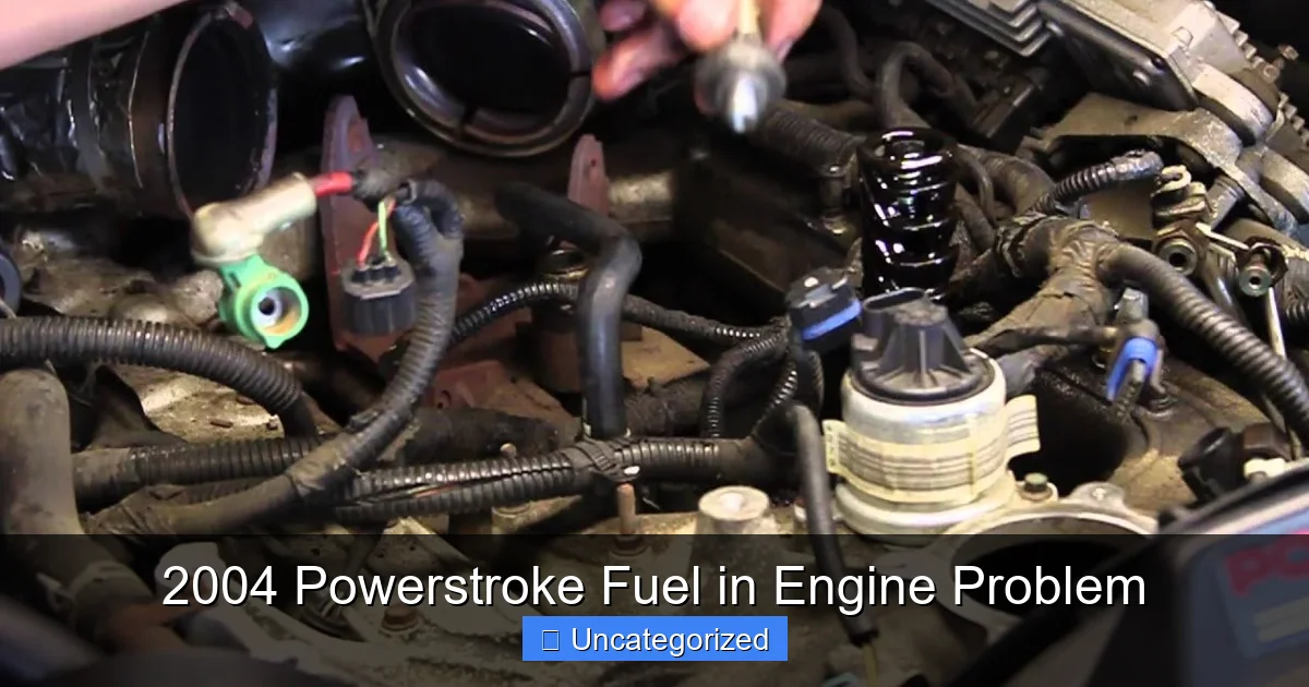 Featured image for 2004 Powerstroke Fuel in Engine Problem
