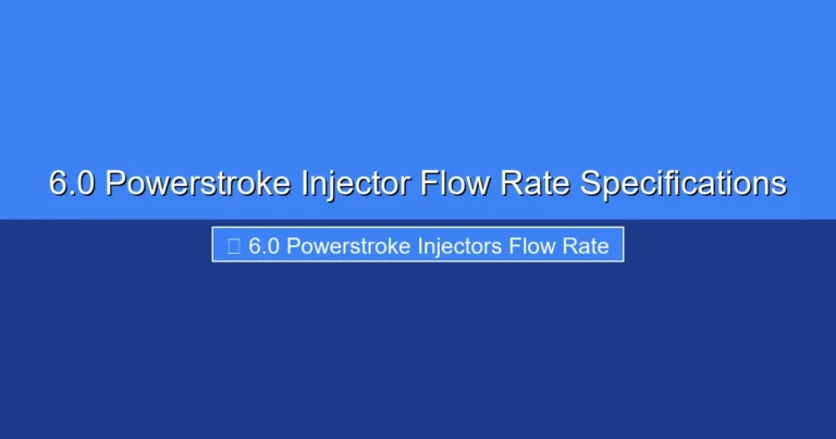 Featured image for 6.0 Powerstroke Injector Flow Rate Specifications