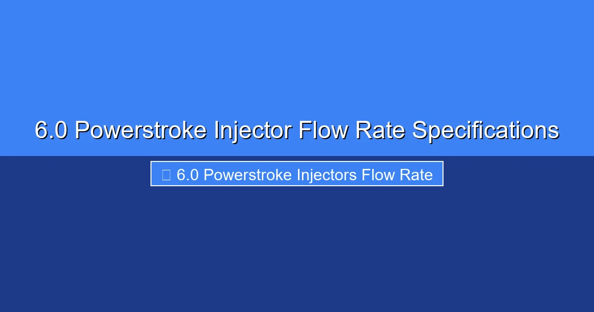 Featured image for 6.0 Powerstroke Injector Flow Rate Specifications