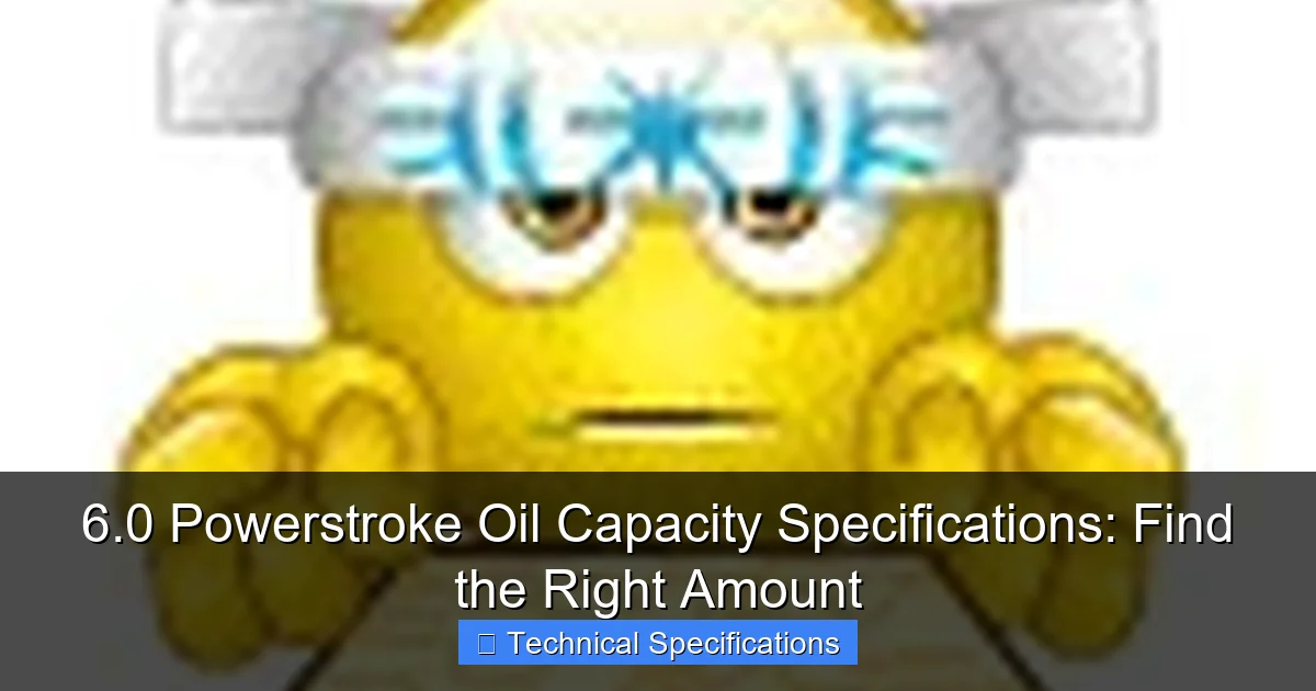 Featured image for 6.0 Powerstroke Oil Capacity Specifications: Find the Right Amount