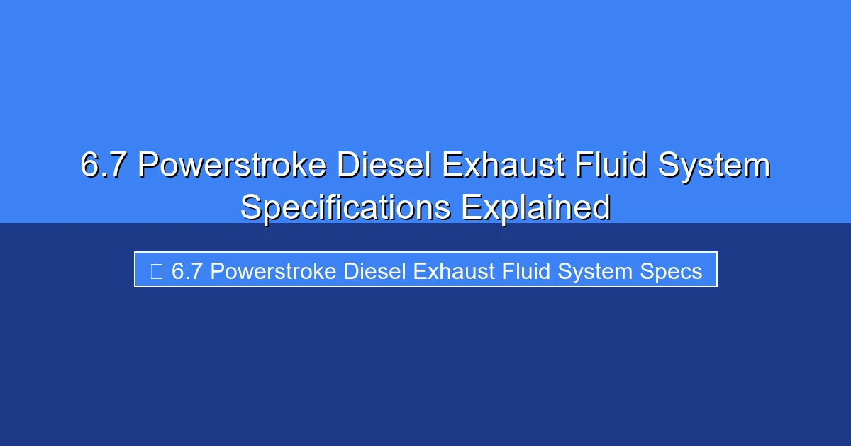 Featured image for 6.7 Powerstroke Diesel Exhaust Fluid System Specifications Explained