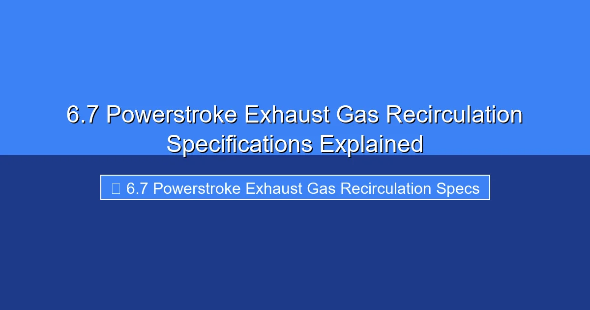 Featured image for 6.7 Powerstroke Exhaust Gas Recirculation Specifications Explained