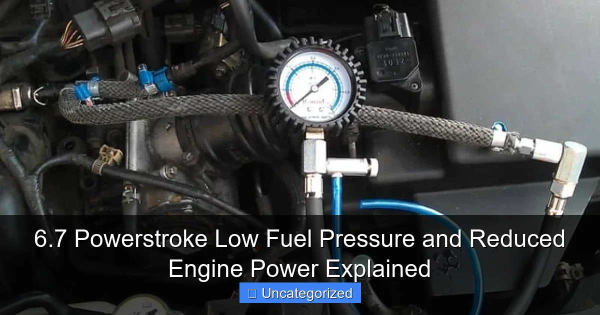 Featured image for 6.7 Powerstroke Low Fuel Pressure and Reduced Engine Power Explained