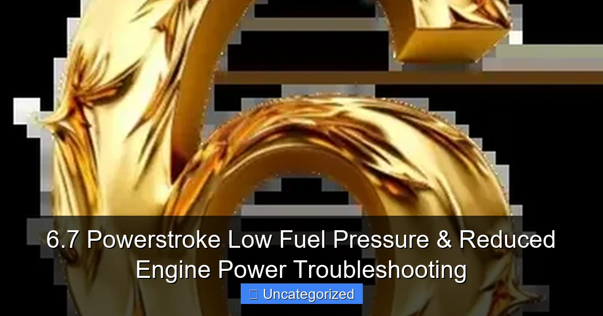 Featured image for 6.7 Powerstroke Low Fuel Pressure & Reduced Engine Power Troubleshooting