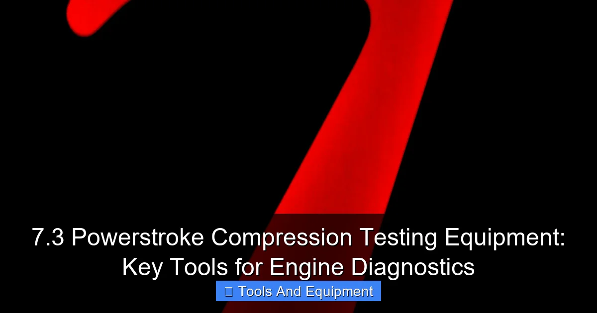 Featured image for 7.3 Powerstroke Compression Testing Equipment: Key Tools for Engine Diagnostics
