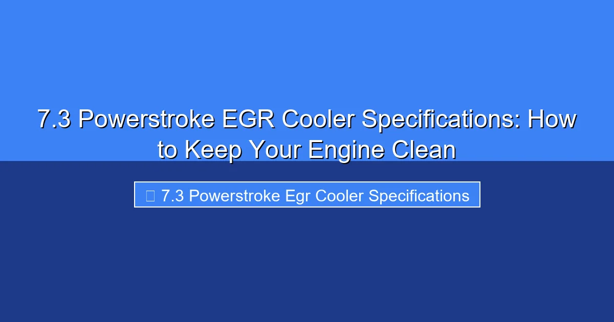 Featured image for 7.3 Powerstroke EGR Cooler Specifications: How to Keep Your Engine Clean