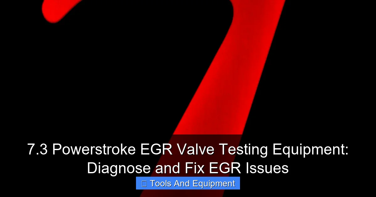 Featured image for 7.3 Powerstroke EGR Valve Testing Equipment: Diagnose and Fix EGR Issues