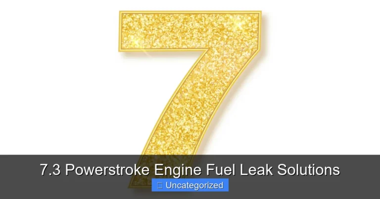 Featured image for 7.3 Powerstroke Engine Fuel Leak Solutions