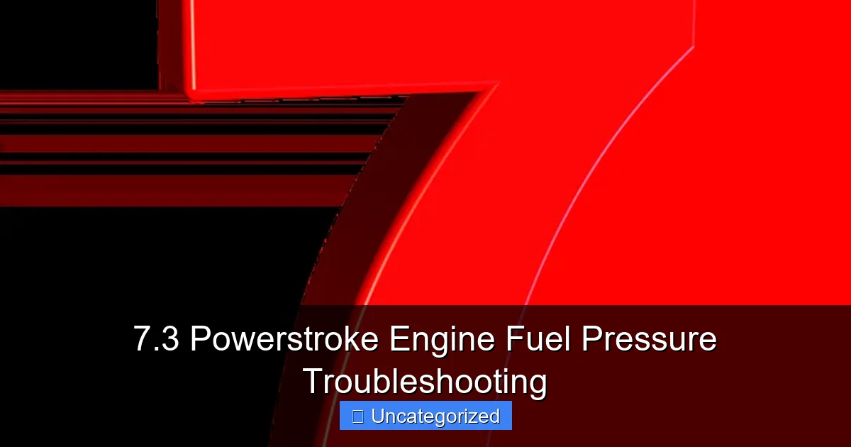 Featured image for 7.3 Powerstroke Engine Fuel Pressure Troubleshooting