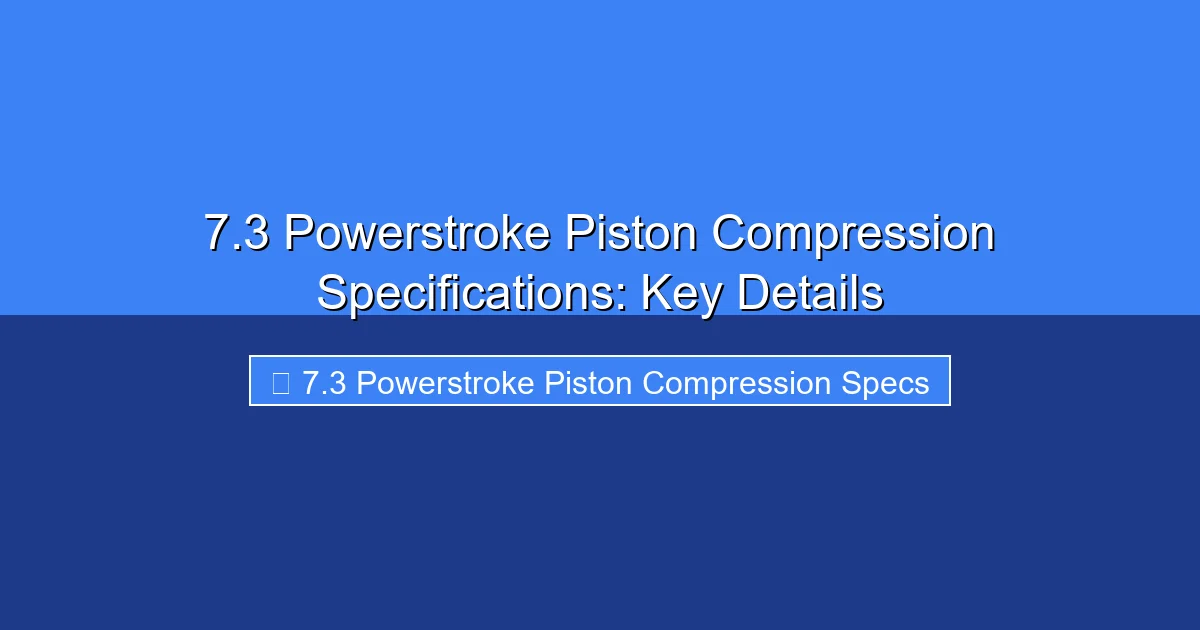 Featured image for 7.3 Powerstroke Piston Compression Specifications: Key Details