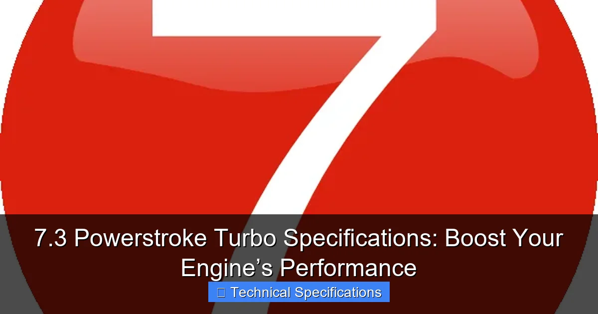 Featured image for 7.3 Powerstroke Turbo Specifications: Boost Your Engine’s Performance