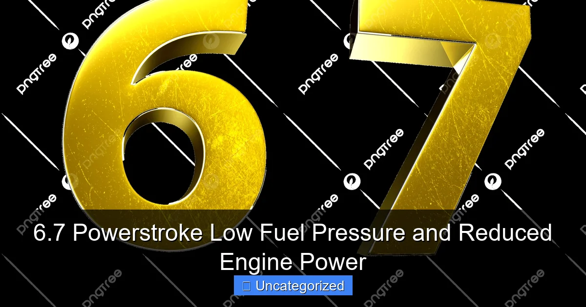6.7 Powerstroke Low Fuel Pressure and Reduced Engine Power - content2 visual guide
