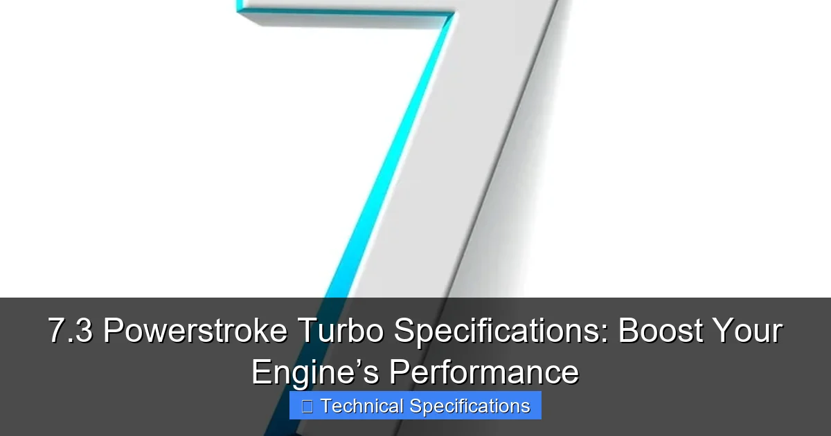 7.3 Powerstroke Turbo Specifications: Boost Your Engine’s Performance - content1 visual guide