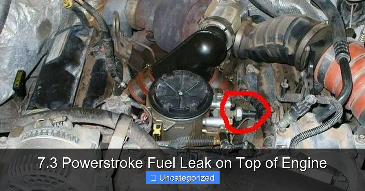 7.3 Powerstroke Fuel Leak on Top of Engine - content2 visual guide