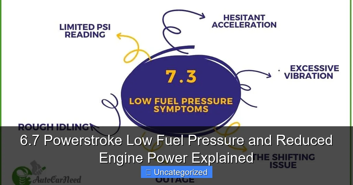 6.7 Powerstroke Low Fuel Pressure and Reduced Engine Power Explained - content1 visual guide