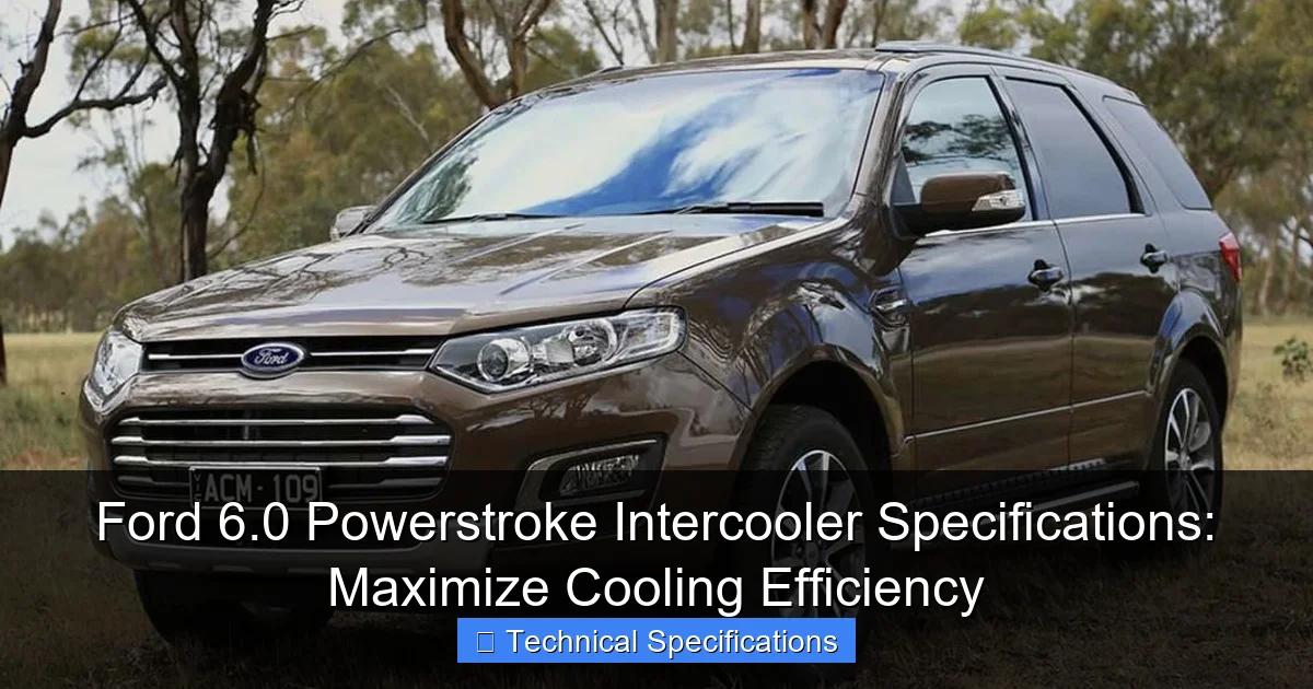 Ford 6.0 Powerstroke Intercooler Specifications: Maximize Cooling Efficiency - content2 visual guide