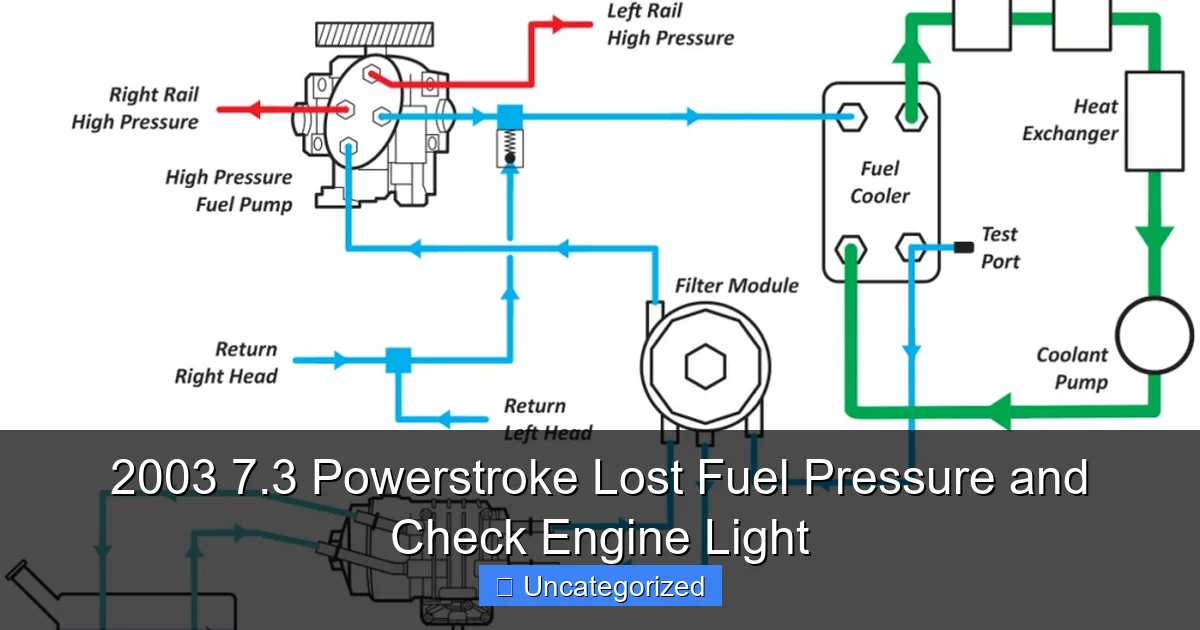 2003 7.3 Powerstroke Lost Fuel Pressure and Check Engine Light - content1 visual guide