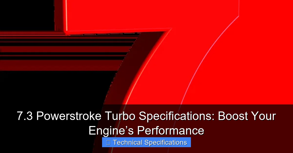 7.3 Powerstroke Turbo Specifications: Boost Your Engine’s Performance - content2 visual guide