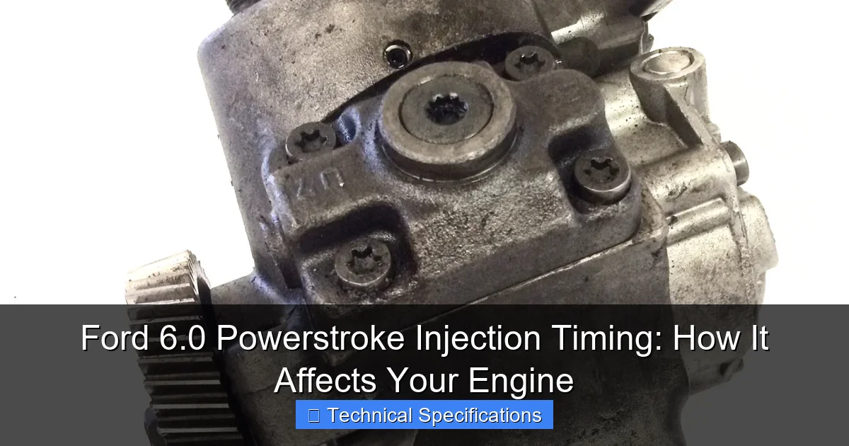Ford 6.0 Powerstroke Injection Timing: How It Affects Your Engine - content1 visual guide