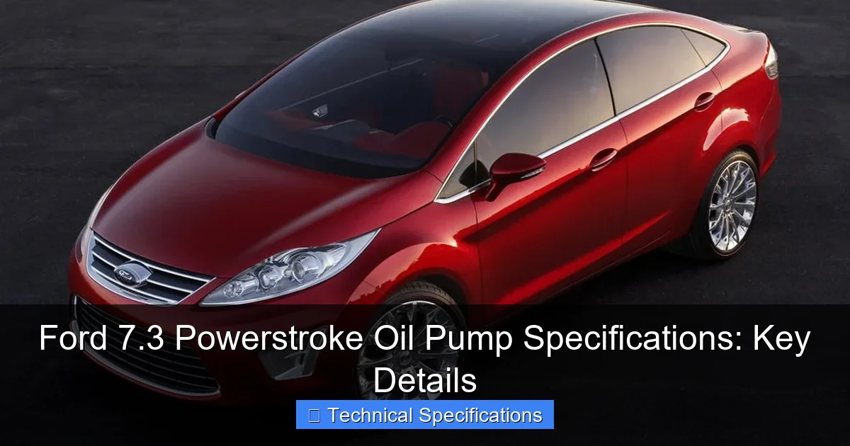 Ford 7.3 Powerstroke Oil Pump Specifications: Key Details - content2 visual guide