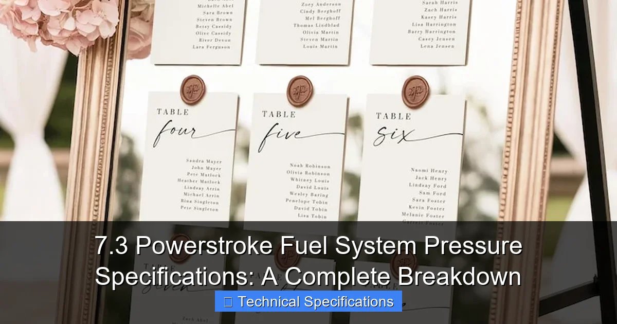 7.3 Powerstroke Fuel System Pressure Specifications: A Complete Breakdown - content1 visual guide