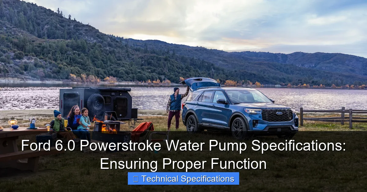 Ford 6.0 Powerstroke Water Pump Specifications: Ensuring Proper Function - content1 visual guide