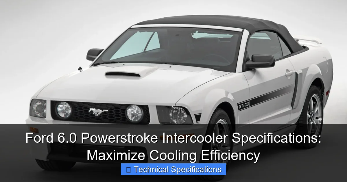 Ford 6.0 Powerstroke Intercooler Specifications: Maximize Cooling Efficiency - content2 visual guide