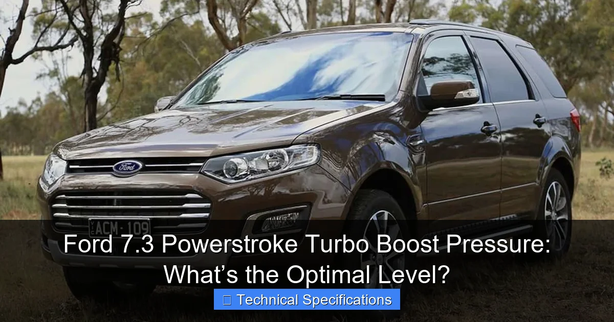 Ford 7.3 Powerstroke Turbo Boost Pressure: What’s the Optimal Level? - content1 visual guide