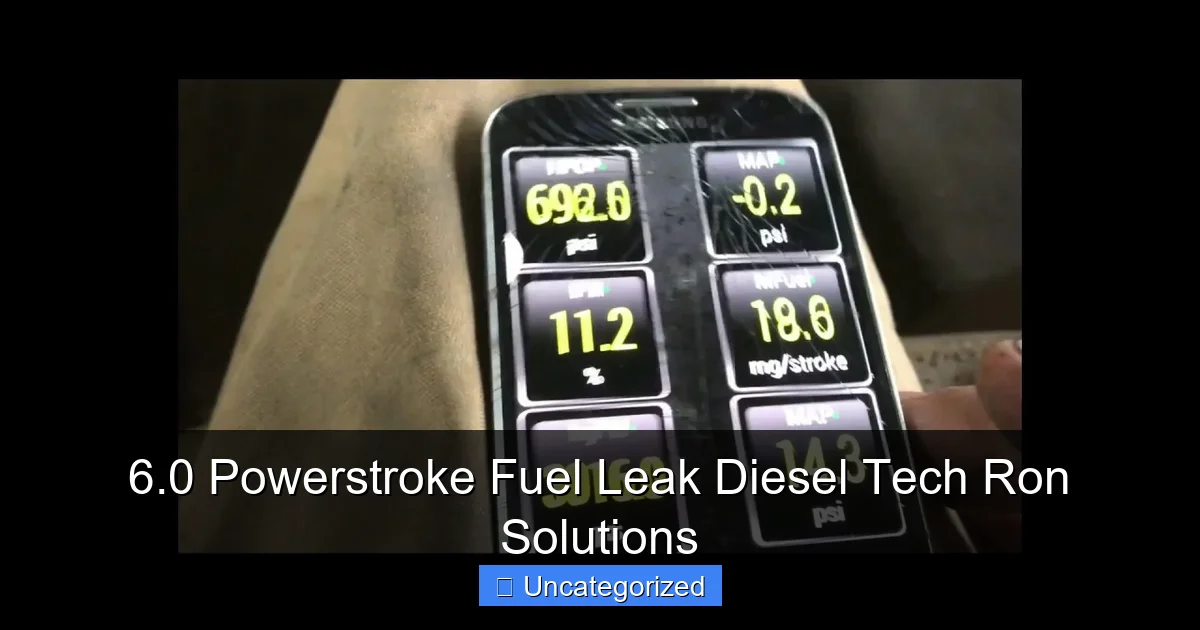 6.0 Powerstroke Fuel Leak Diesel Tech Ron Solutions - content1 visual guide