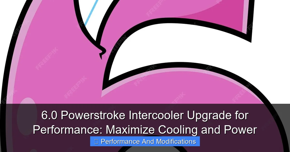 6.0 Powerstroke Intercooler Upgrade for Performance: Maximize Cooling and Power - content2 visual guide