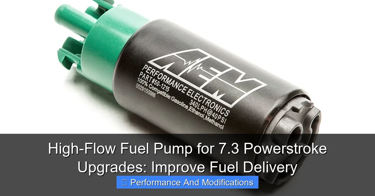High-Flow Fuel Pump for 7.3 Powerstroke Upgrades: Improve Fuel Delivery - content2 visual guide
