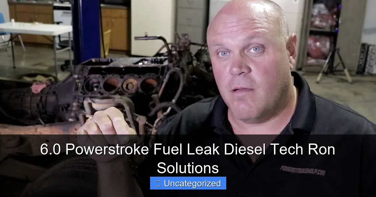 6.0 Powerstroke Fuel Leak Diesel Tech Ron Solutions - content2 visual guide