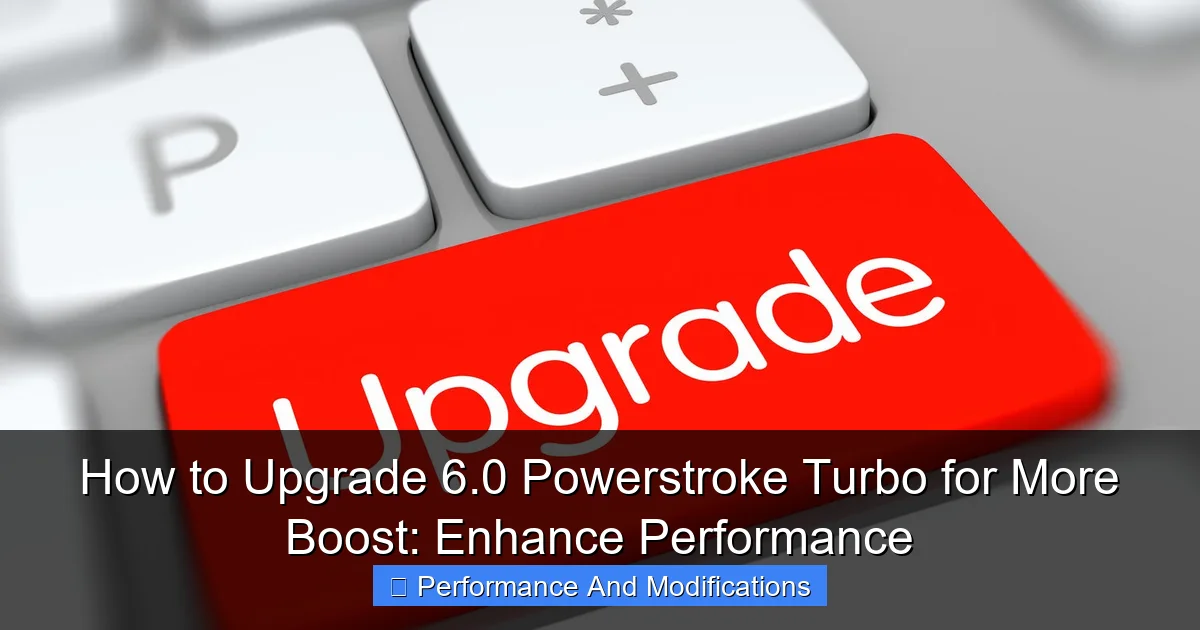 How to Upgrade 6.0 Powerstroke Turbo for More Boost: Enhance Performance - content1 visual guide
