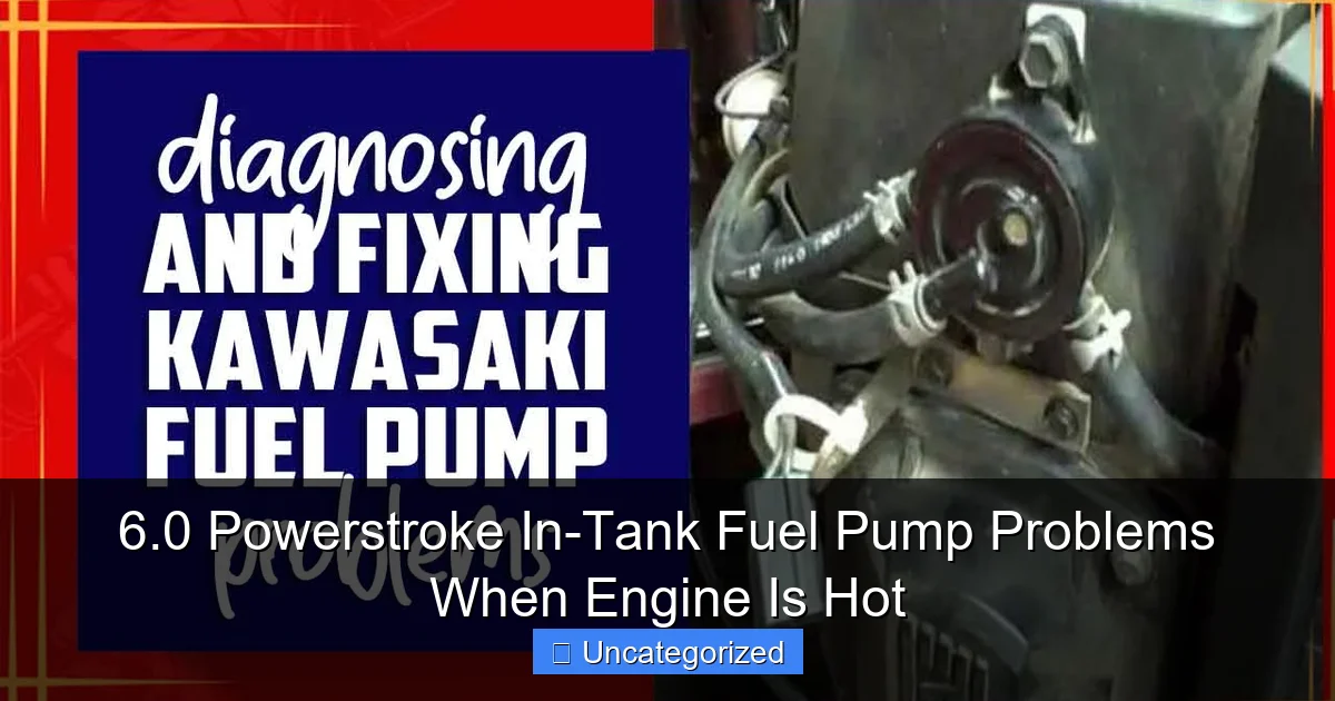 6.0 Powerstroke In-Tank Fuel Pump Problems When Engine Is Hot - content1 visual guide