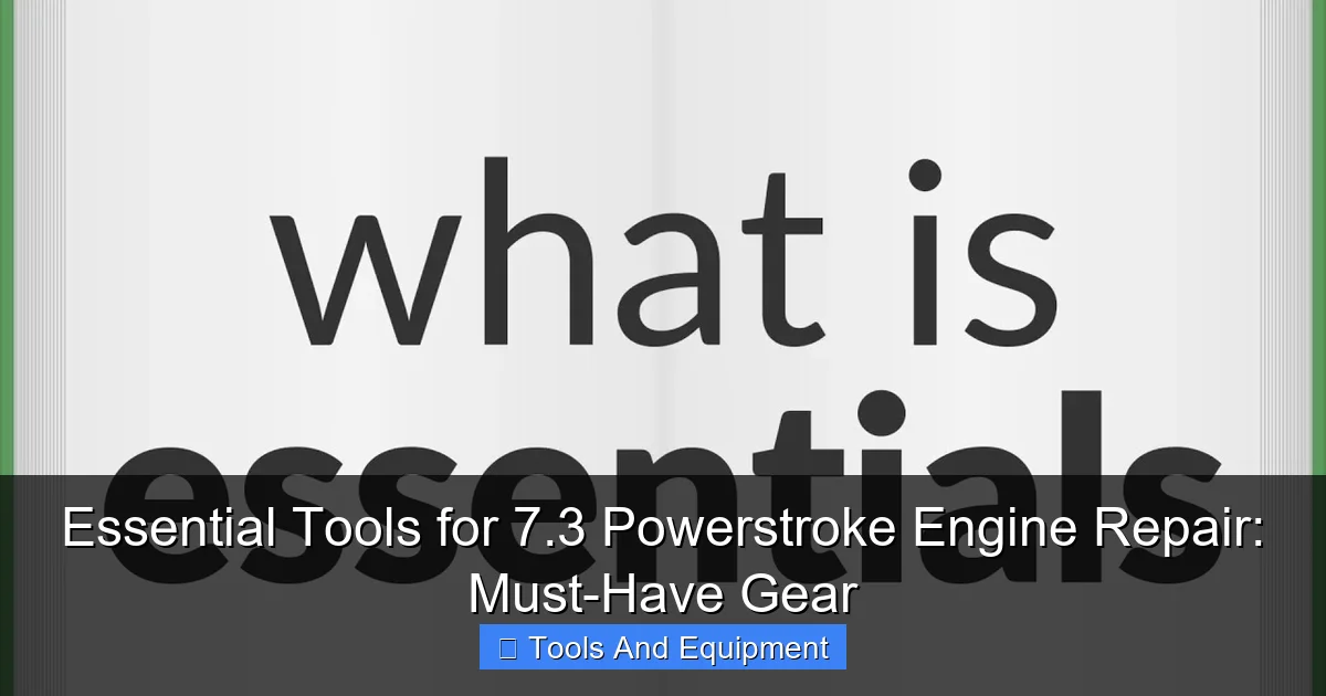 Essential Tools for 7.3 Powerstroke Engine Repair: Must-Have Gear - content2 visual guide