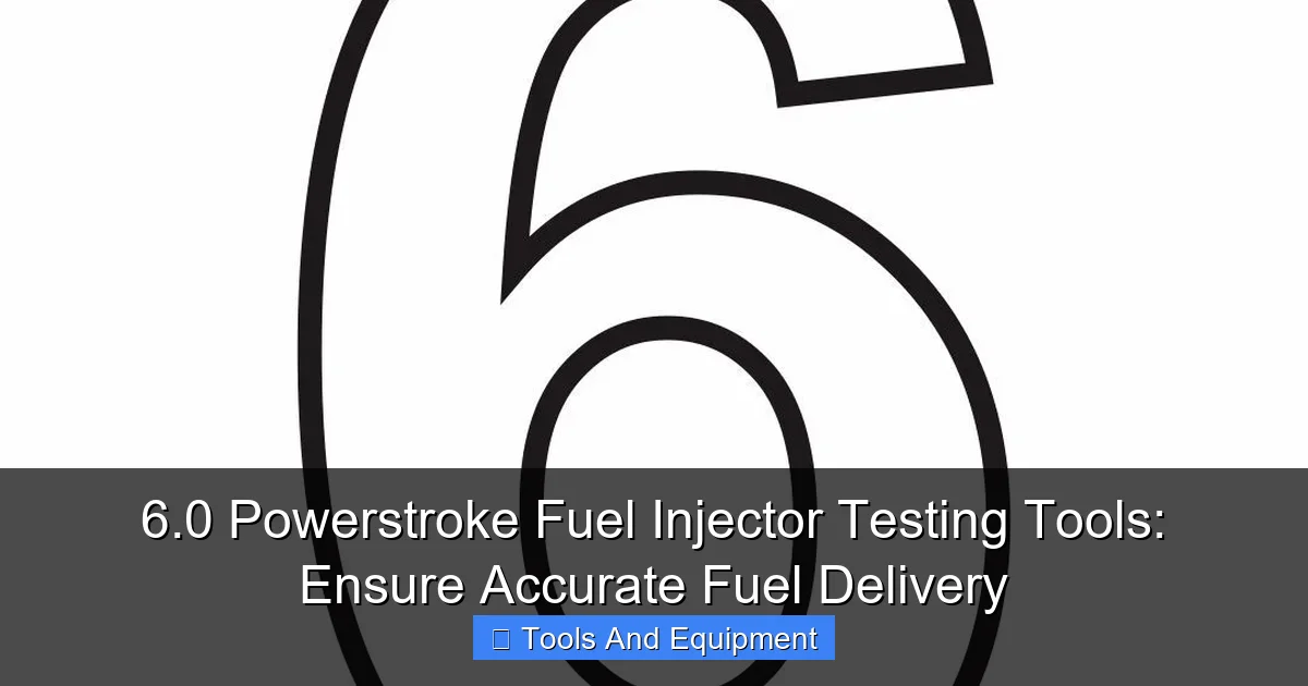 6.0 Powerstroke Fuel Injector Testing Tools: Ensure Accurate Fuel Delivery - content1 visual guide