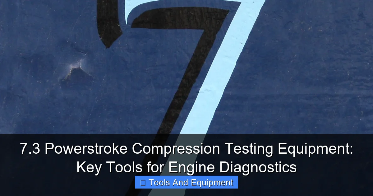 7.3 Powerstroke Compression Testing Equipment: Key Tools for Engine Diagnostics - content1 visual guide