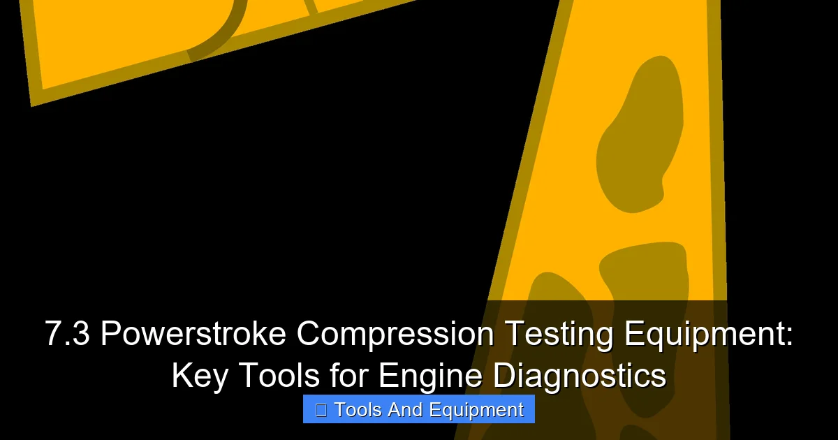 7.3 Powerstroke Compression Testing Equipment: Key Tools for Engine Diagnostics - content2 visual guide