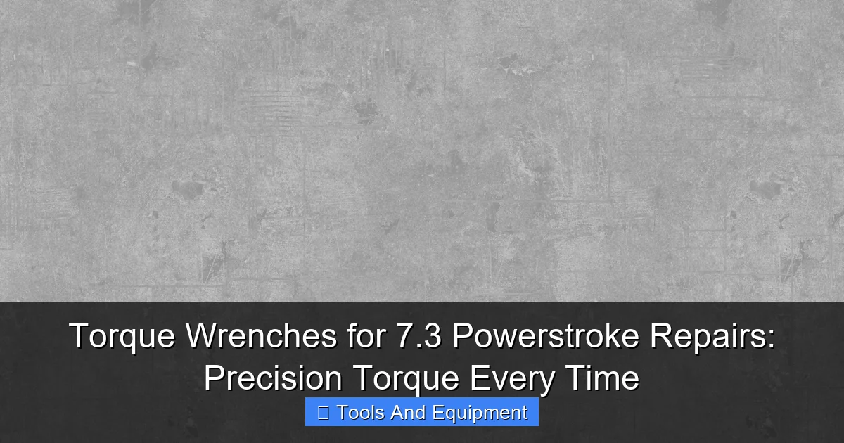 Torque Wrenches for 7.3 Powerstroke Repairs: Precision Torque Every Time - content1 visual guide