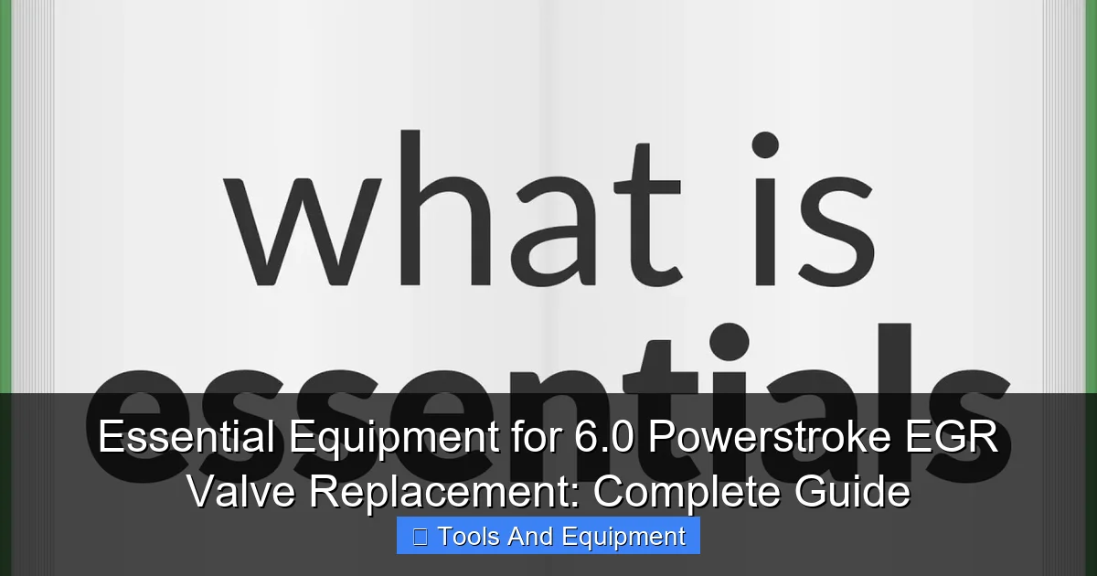 Essential Equipment for 6.0 Powerstroke EGR Valve Replacement: Complete Guide - content2 visual guide