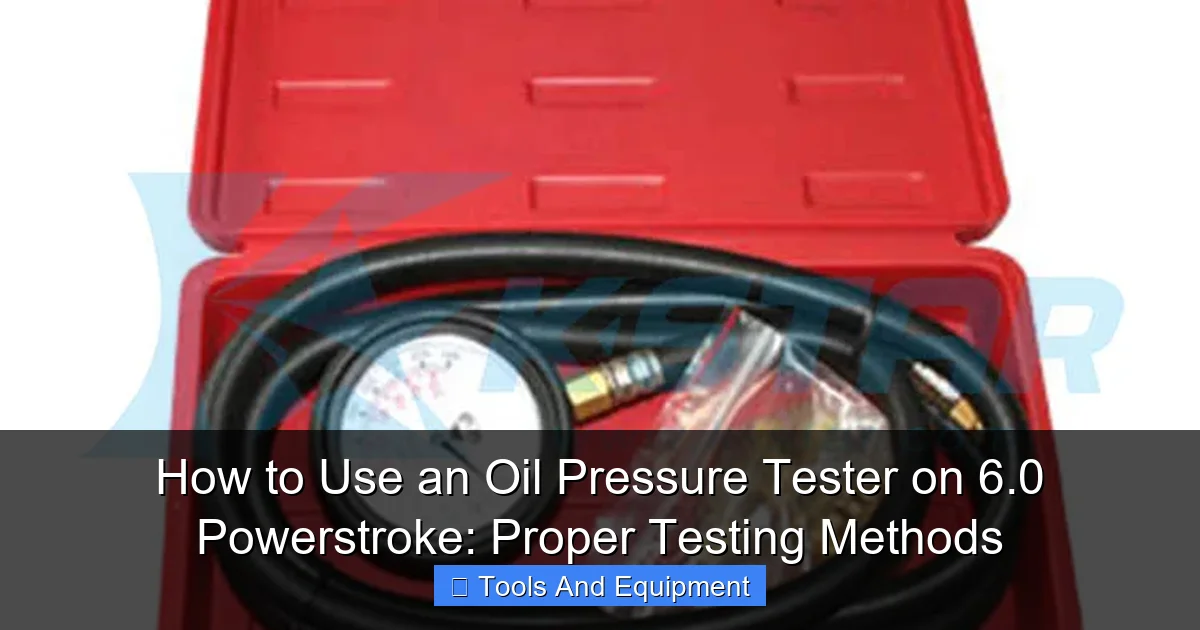 How to Use an Oil Pressure Tester on 6.0 Powerstroke: Proper Testing Methods - content1 visual guide