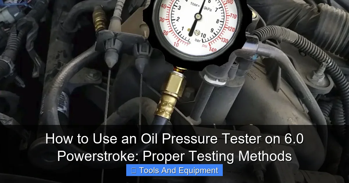 How to Use an Oil Pressure Tester on 6.0 Powerstroke: Proper Testing Methods - content2 visual guide