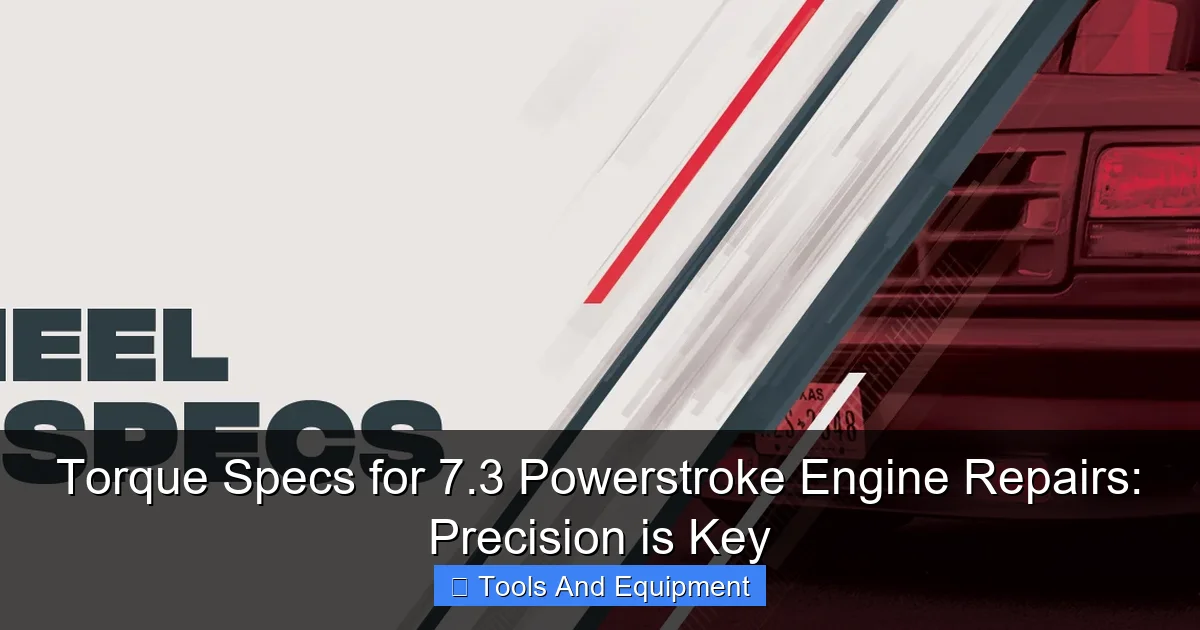 Torque Specs for 7.3 Powerstroke Engine Repairs: Precision is Key - content1 visual guide