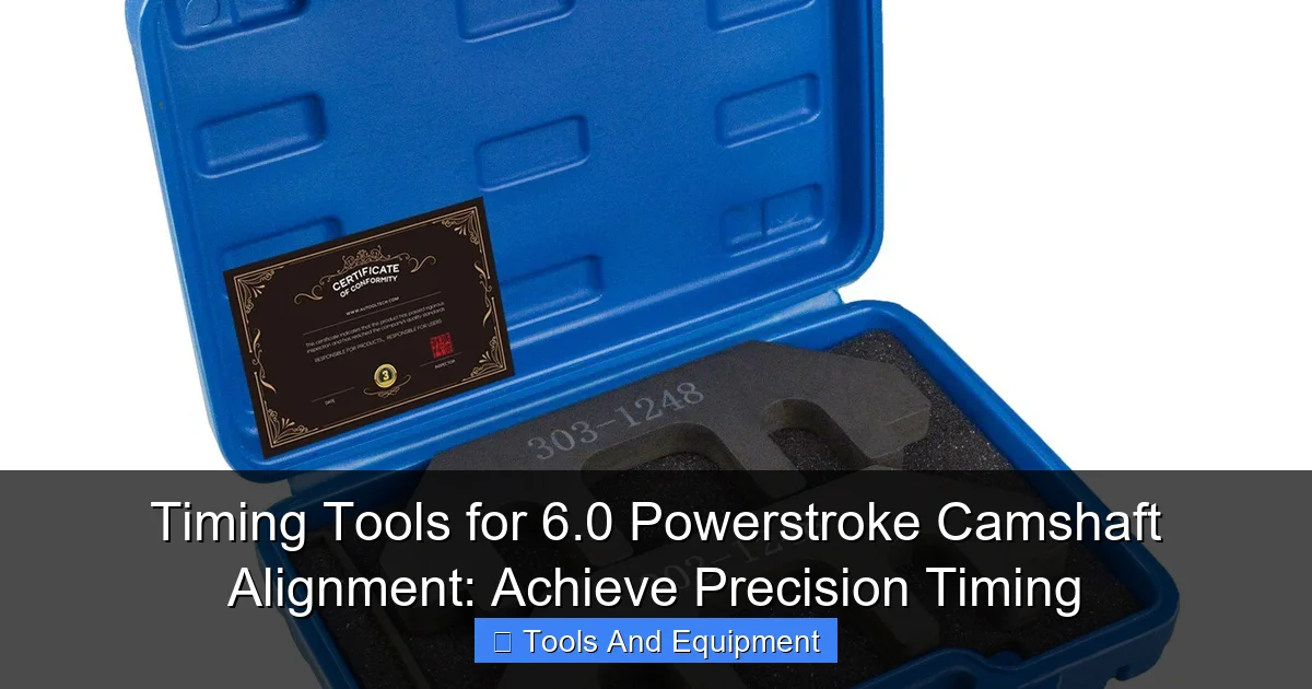 Timing Tools for 6.0 Powerstroke Camshaft Alignment: Achieve Precision Timing - content1 visual guide