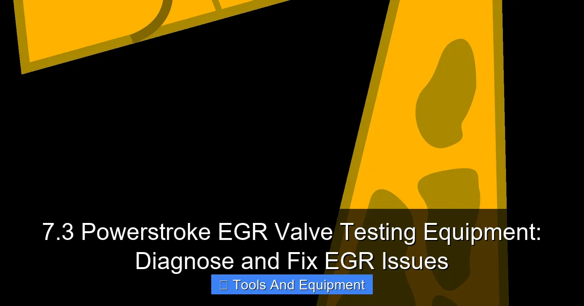 7.3 Powerstroke EGR Valve Testing Equipment: Diagnose and Fix EGR Issues - content2 visual guide