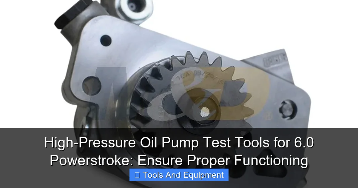 High-Pressure Oil Pump Test Tools for 6.0 Powerstroke: Ensure Proper Functioning - content1 visual guide